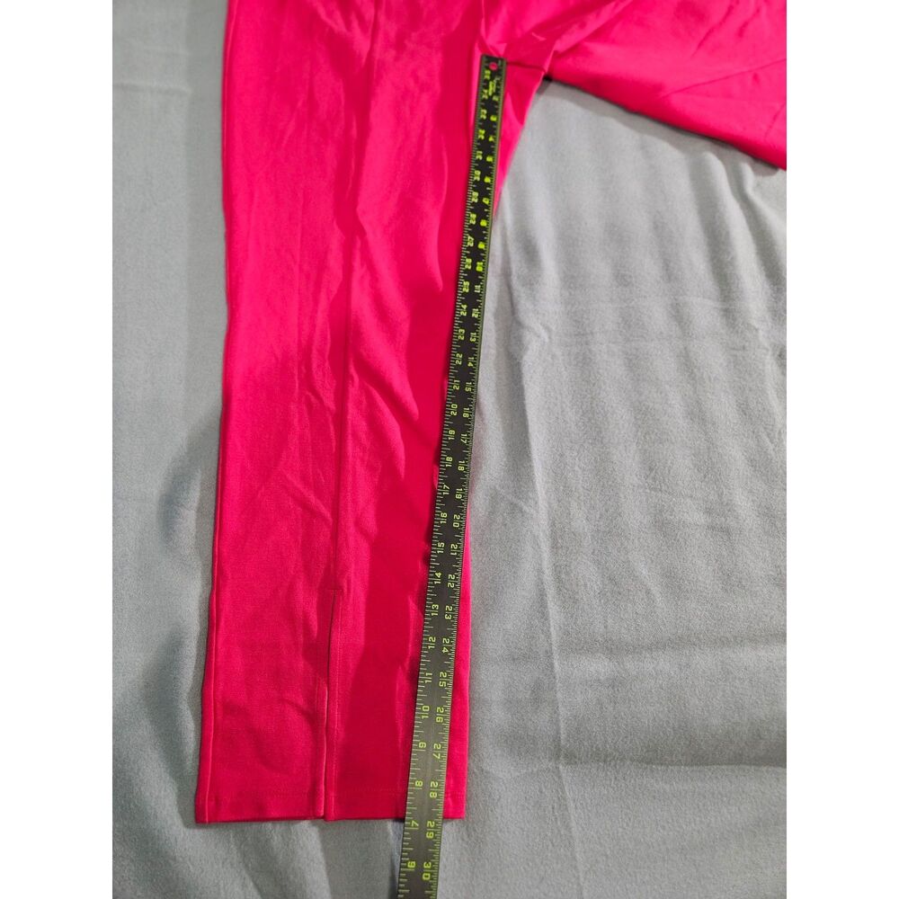 Michael Kors Deep Pink Front Seam Ankle Slit Pull On Pants NWT 2X Plus Size - Picture 9 of 12